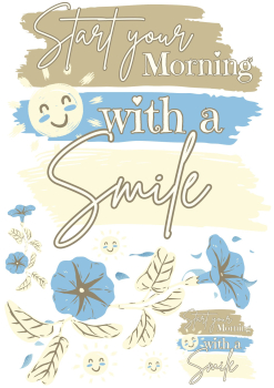 Bügelbild Start your morning with a smile "Morning Manor"